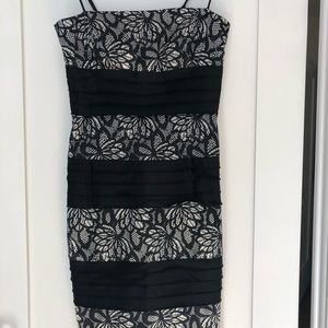 Maggy London black/white strap dress